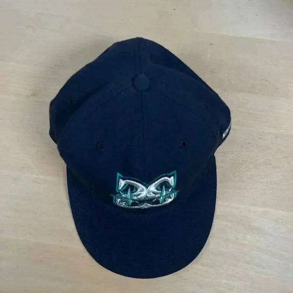 Seattle Mariners double S New Era fitted hat, navy blue, original fit size 7 1/4 - Picture 2 of 6